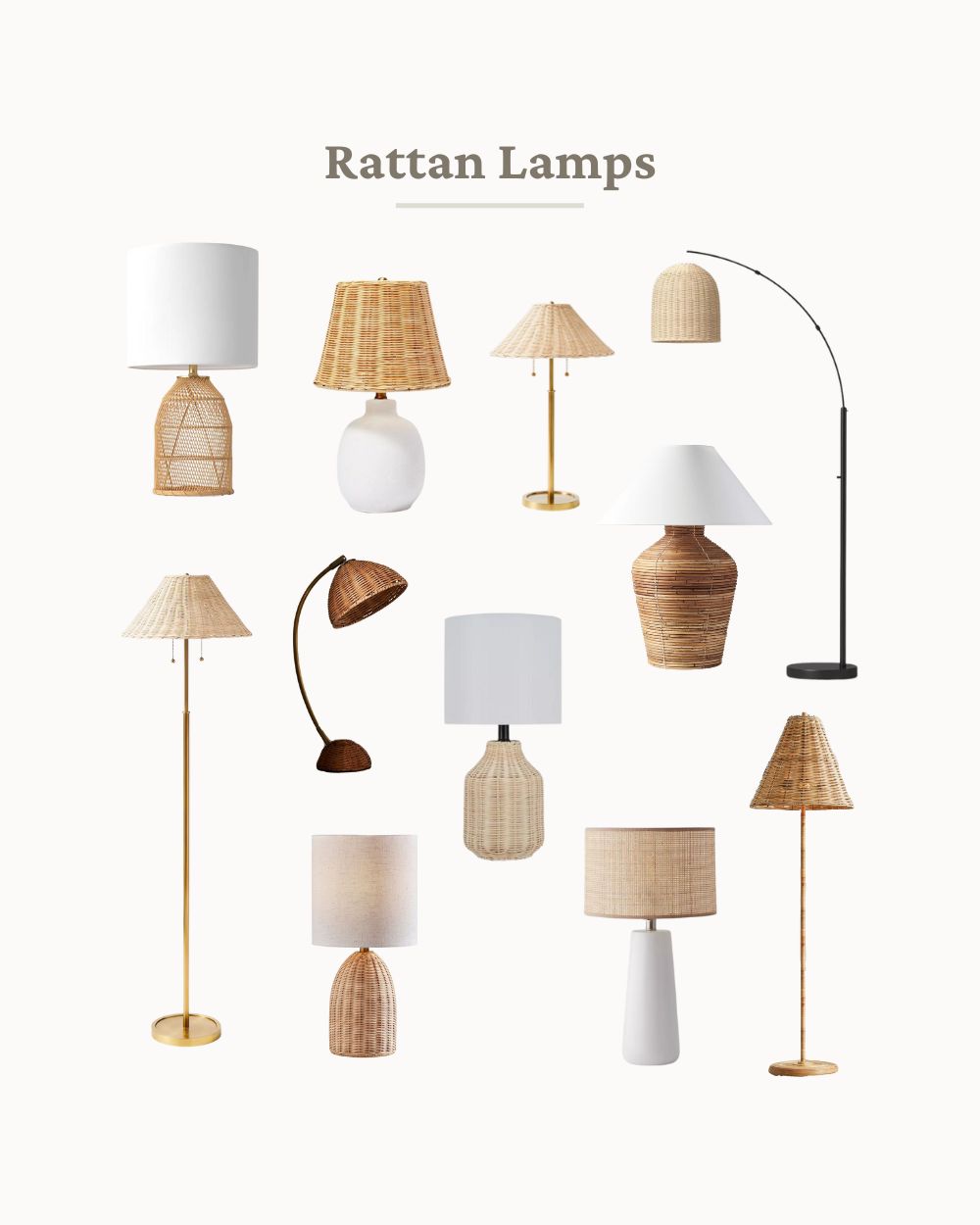 19 Cute Rattan Lamps to Brighten Up Your Space - VIV & TIM